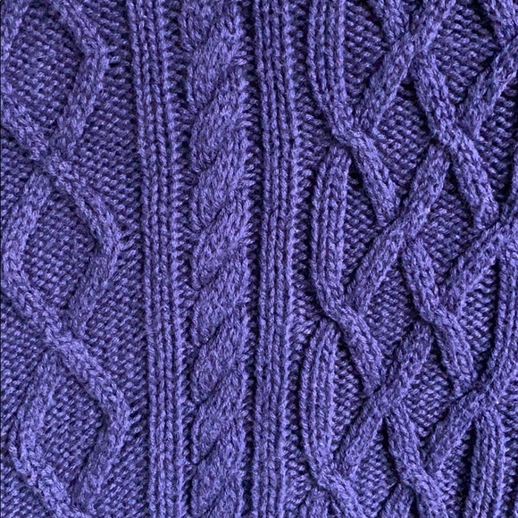 Wainscott Royal Blue/Purple Cowl Neck Sweater - Picture 3 of 5